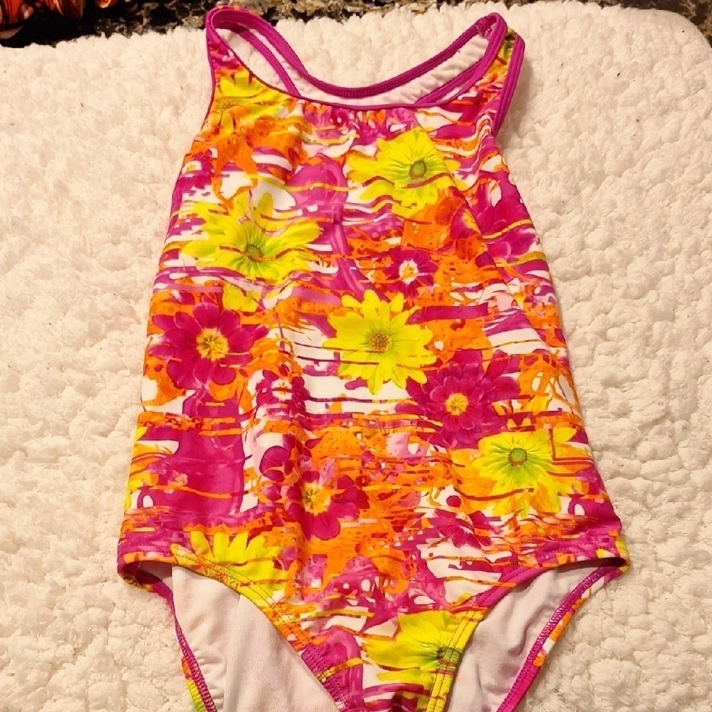 Speedo Pink and Orange Swimwear Size 12
